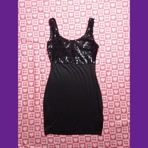 Forever 21 Little Black Sequence Dress Sexy